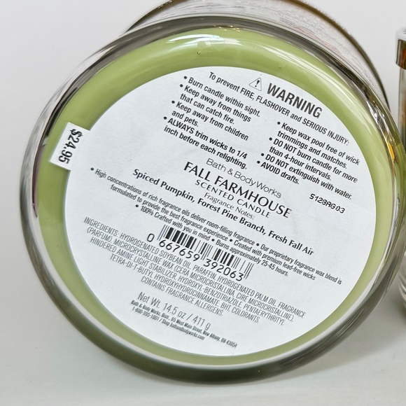 FALL FARMHOUSE 3 Wick Candle - Picture 3 of 5